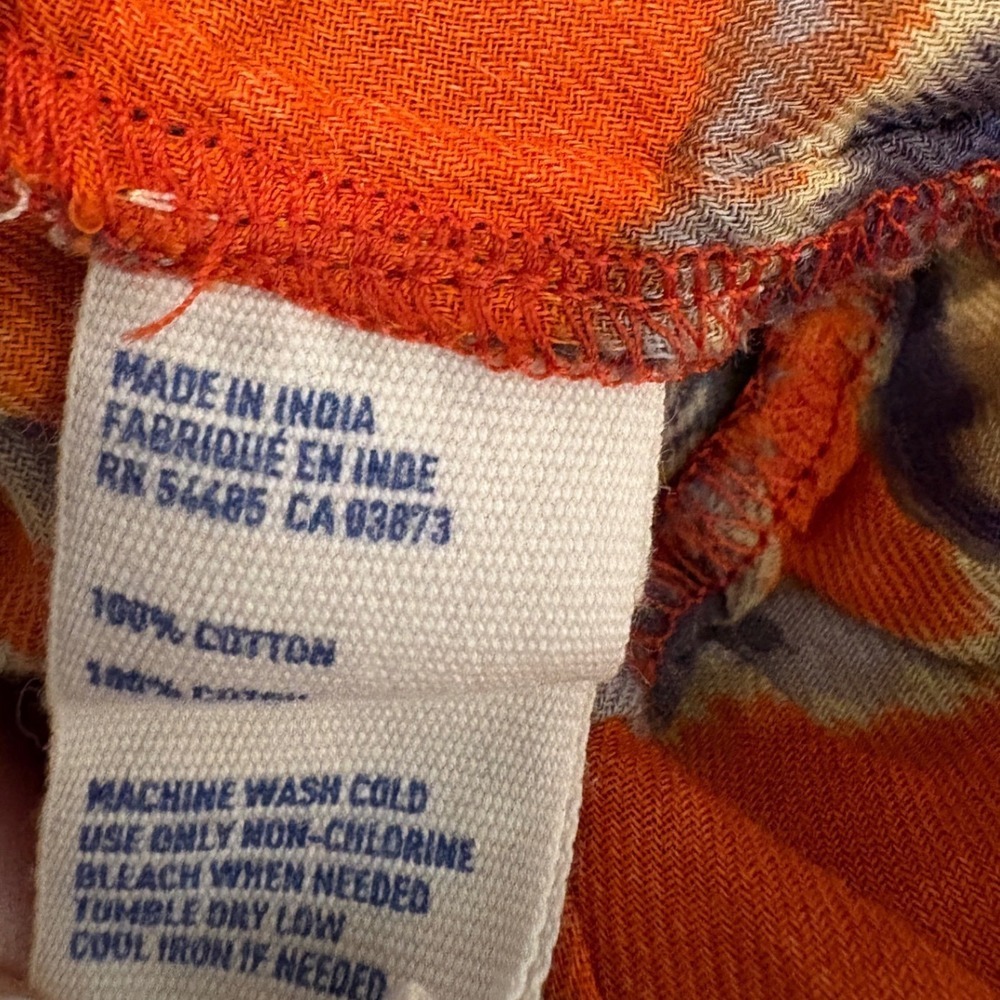 American Eagle Outfitters Orange Blue Floral Print Tank Top Camisole Size S P - Picture 4 of 5